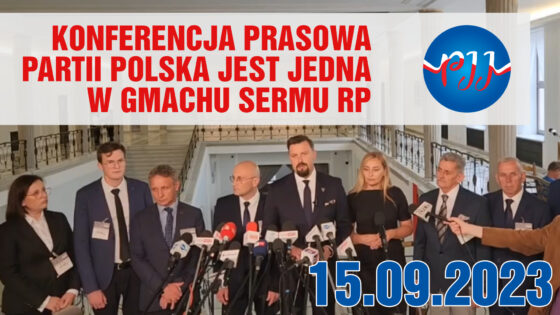 Konferencja prasowa PJJ w gmachu Sejmu RP 15092023